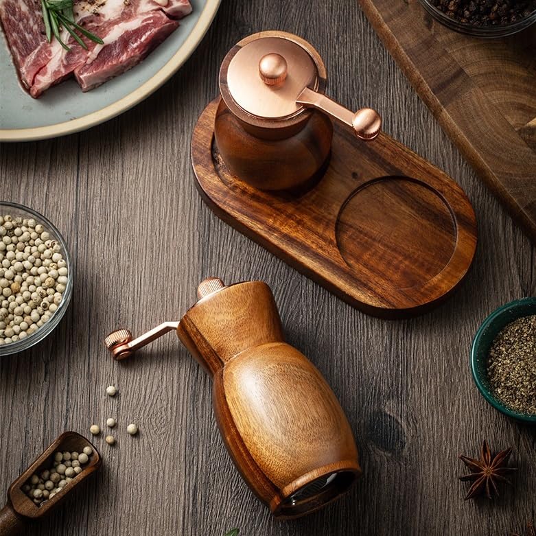 Macina Pepe Saliera Macinapepe Barattolo for condimento al Pepe Appena macinato, Adatto for Cucina Domestica, del Ristorante, riunioni all'aperto