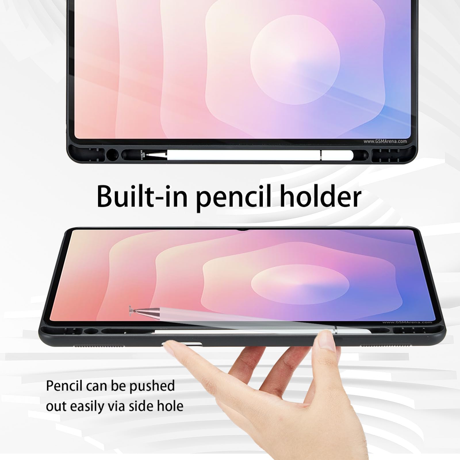 Funda para Samsung Galaxy Tab S11 Ultra 14.6 Pulgadas 2025 SM-X930/SM-X936B/SM-X936N PU Leather Ángulos Ajustables Tablet Case Incorporado para S Pen con Bolsillo y Supporto Funzione - Marrón