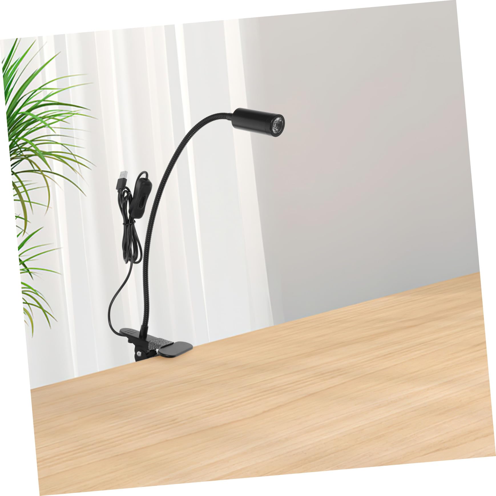 Lampada LED da Lettura Clip 3w, Collo Flessibile Nero
