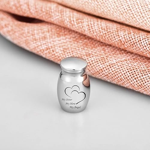 Miniatura 10 de COCO Park Urnas de joyería de cremación de gran tamaño para cenizas humanas, recuerdo conmemorativo funerario, recuerdo de mi papá, mi héroe, mi