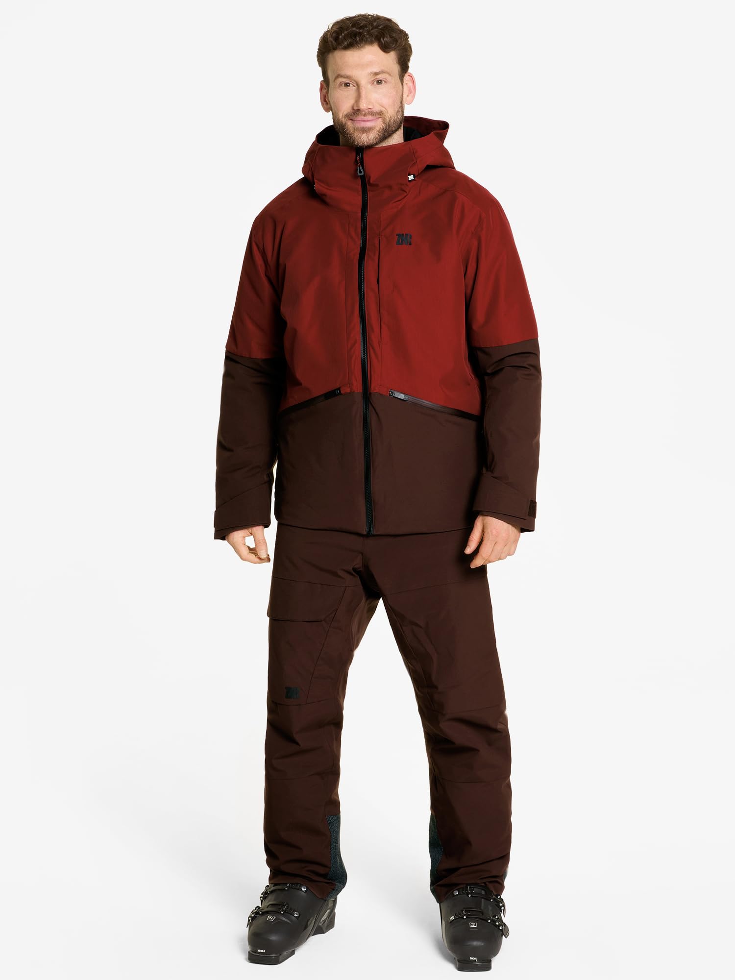 Ziener Herren Rikkard Ski-Jacke/Freeride | PFC frei, Wolle, wattiert