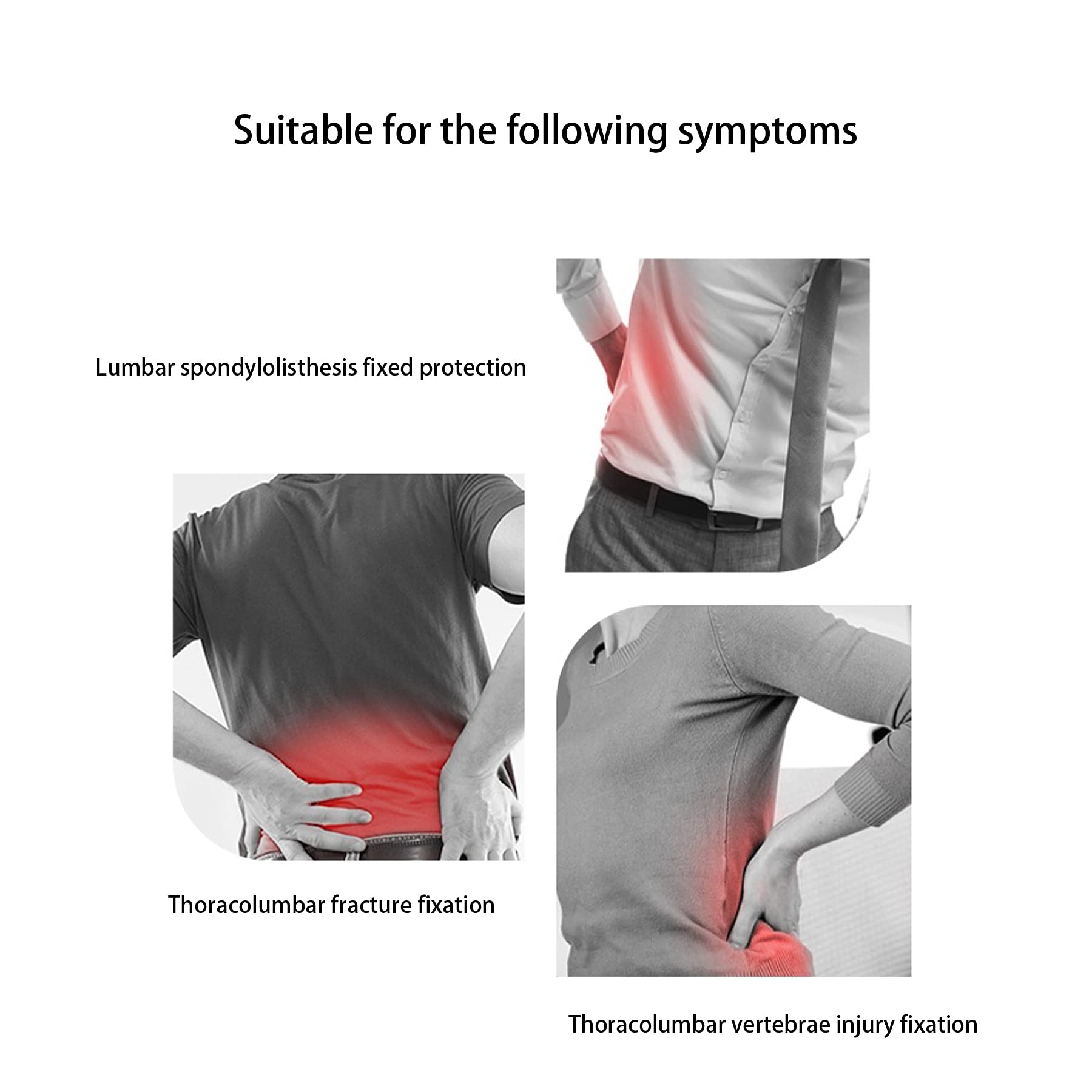 Ortesis Toracolumbar Inflable para Cifosis Osteoporosis Soporte para Fracturas de Vértebras Lumbares Restauración Protección Fija Soporte de Rehabilitación de Columna Estabilizadora