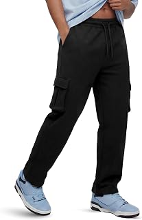 Fflirtygo Mens Cargo Pants Cotton | Track Pants with Zip Pockets | 4 Pocket Joggers | Baggy Lower for Men | Sizes Upto 6XL Price In India