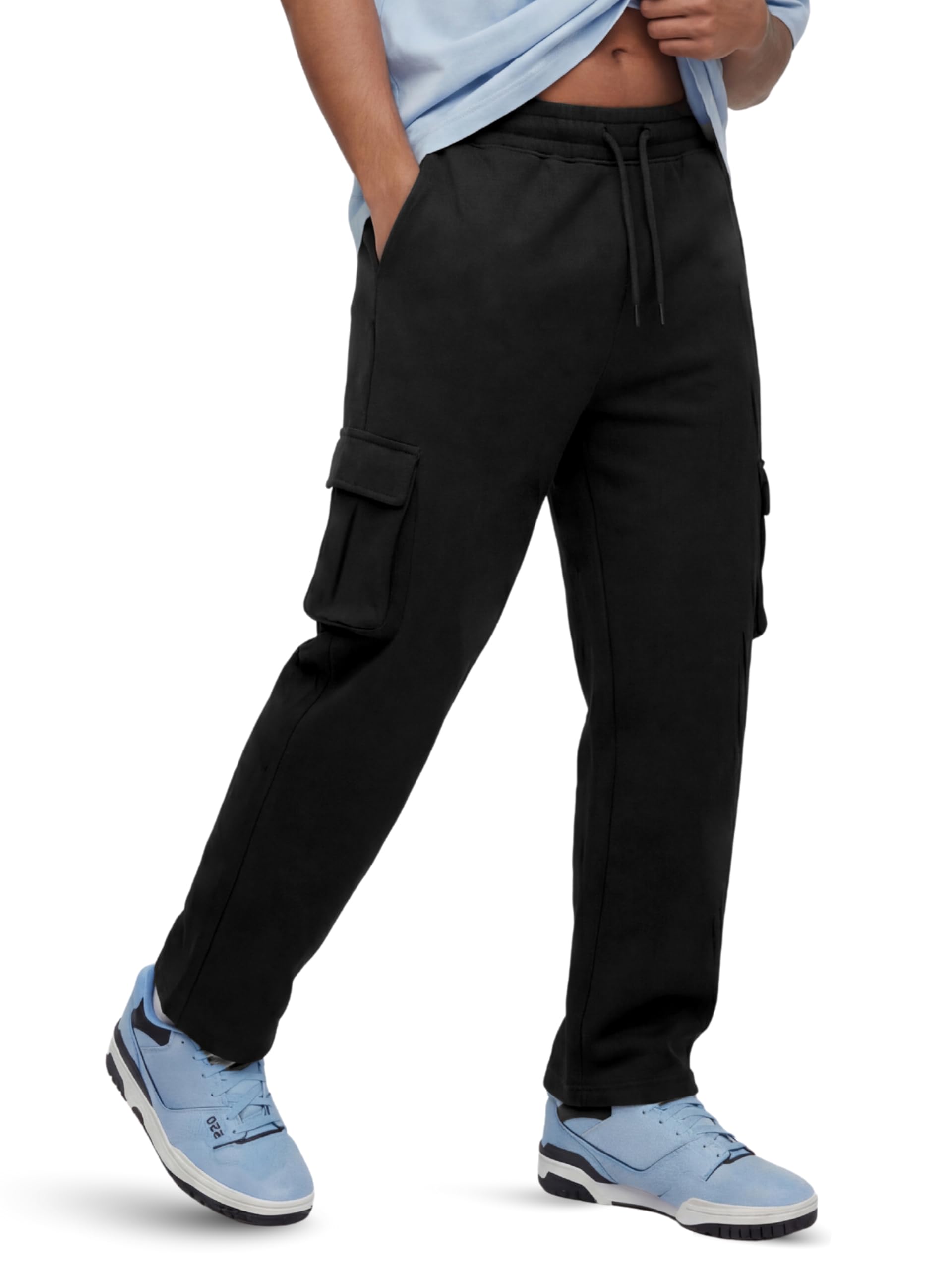 fflirtygo Mens Cargo Pants Cotton | Track Pants with Zip Pockets | 4 Pocket Joggers | Baggy Lower for Men | Sizes Upto 6XL-picture-15