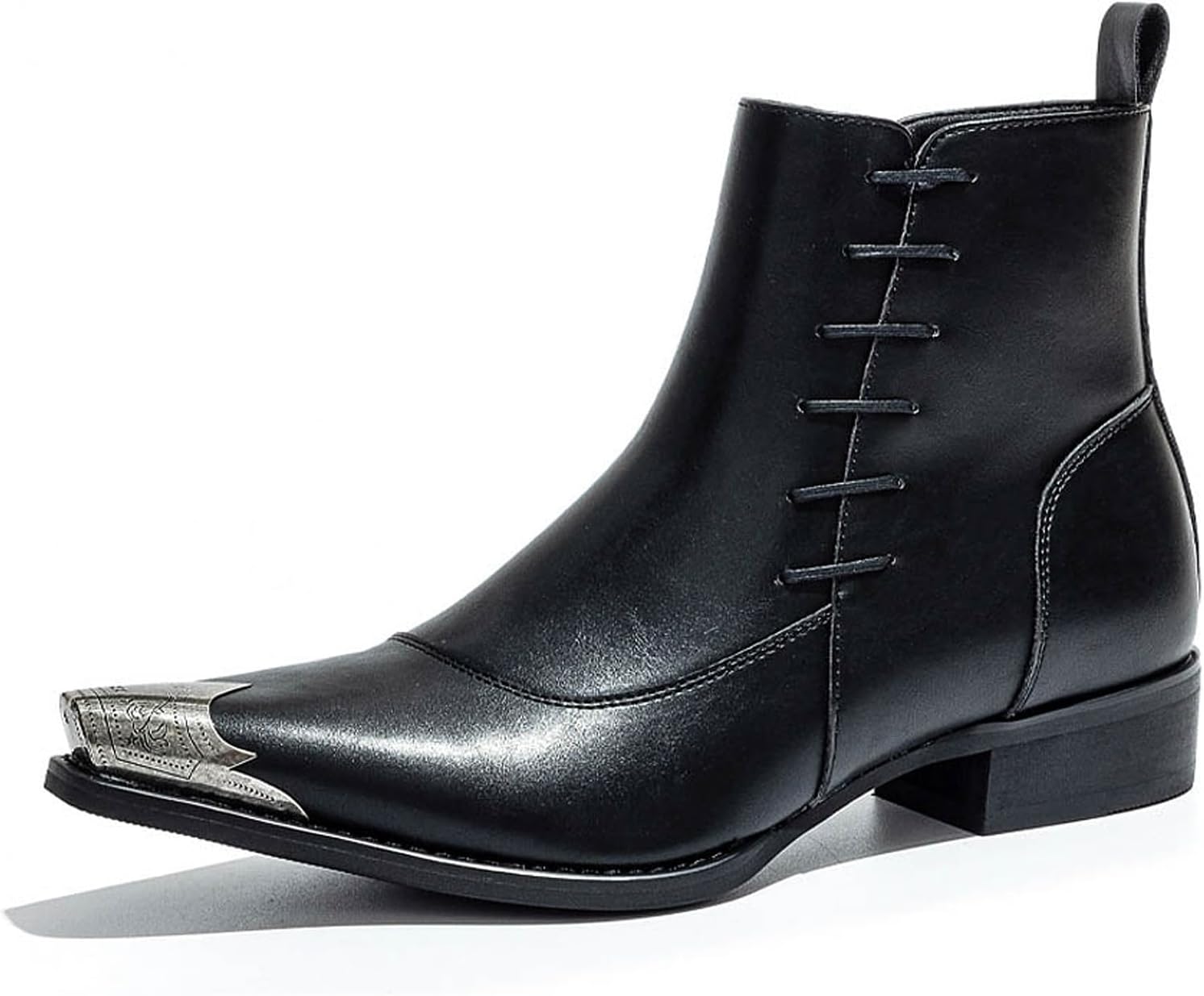 Men's Western Ankle Boots - Comfortable Non-Slip Design