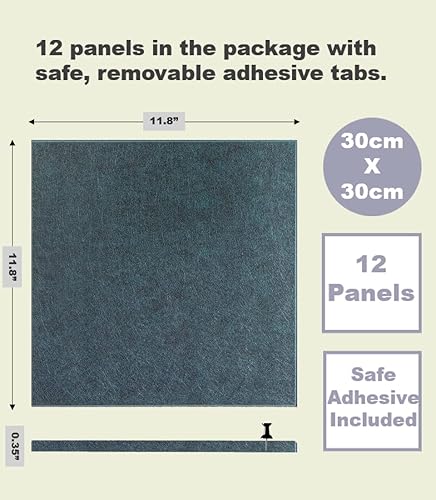 Vista 64 de Tablero de anuncios de fieltro azul de 47 x 35 pulgadas, alternativa de tablero de anuncios de corcho grande para oficina, hogar y aula, azulejos