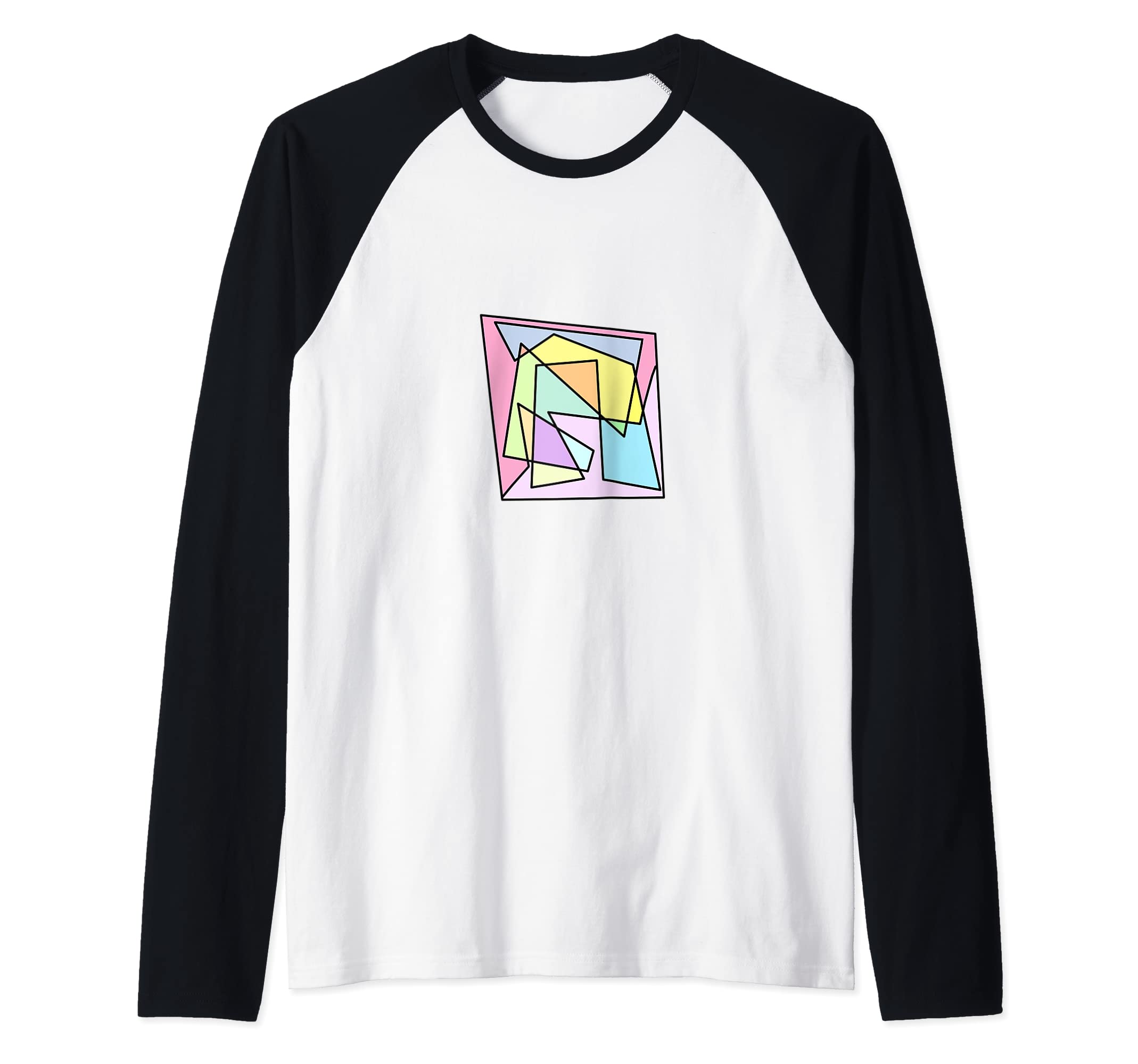 Abstract Pastel Art Raglan Baseball Tee