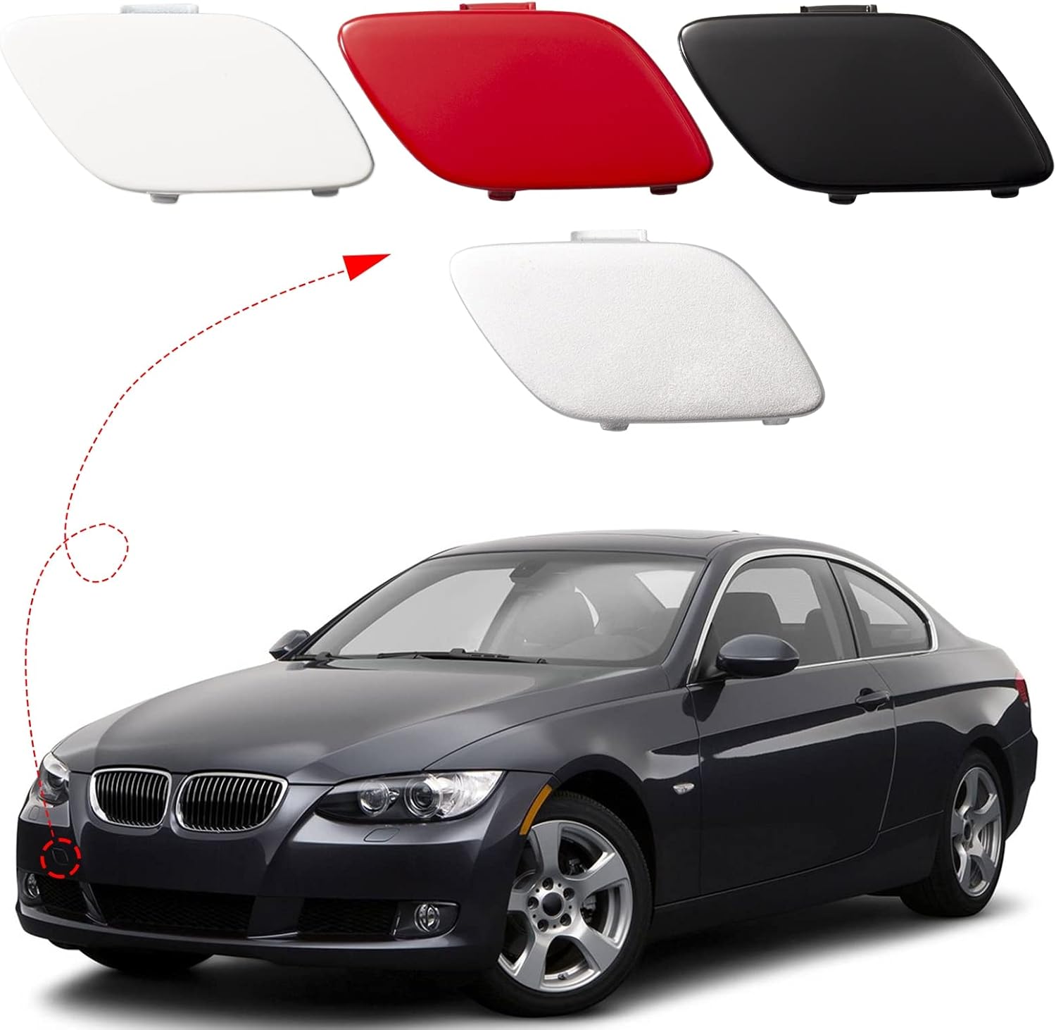Front Bumper Tow Hook Cover Towing Eye Cap Fit for BMW E92 Coupe E93 Convertible 3