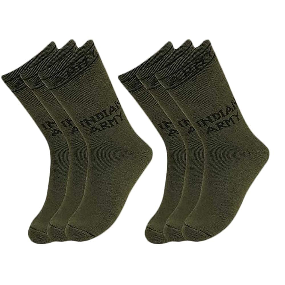 Men's Organic Cotton Indian Army Full Length Calf Socks for Man & Women, Camouflage Indian Commando soldier socks-image-22
