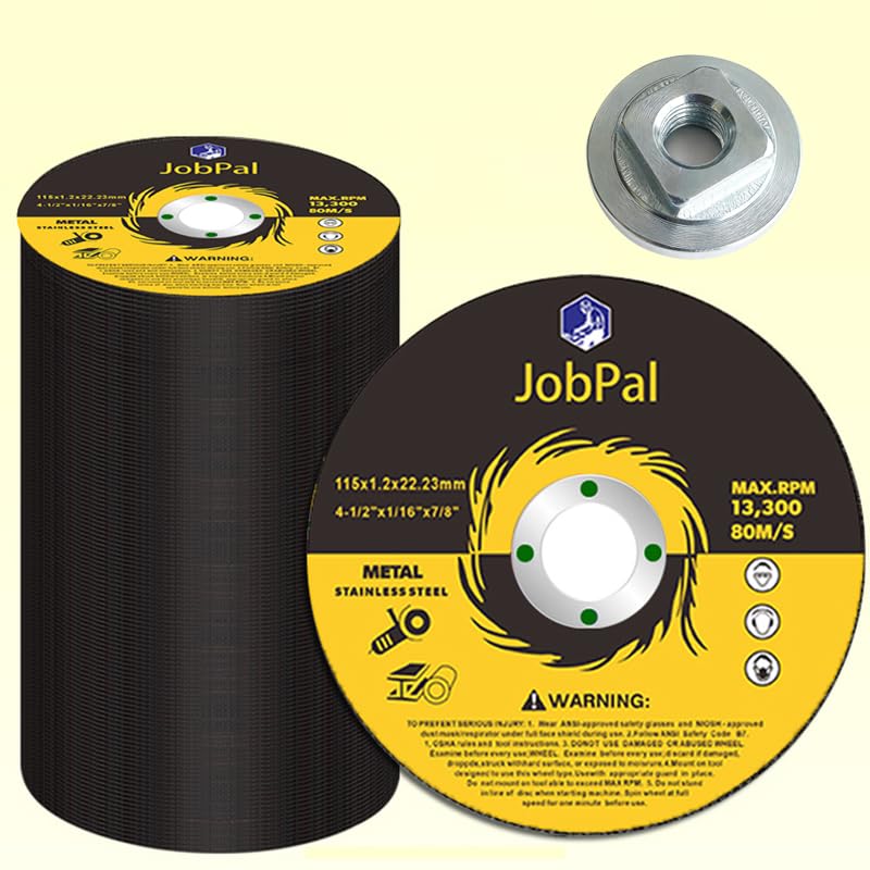 4 1/2" inch Metal Stainless Steel Cutting disc, 4.5" Angle Grinder Ultra-Thin Cutting Wheel, with Strong Cutting Effect Cutting disc one More nut (4.5in one More nut, 100)