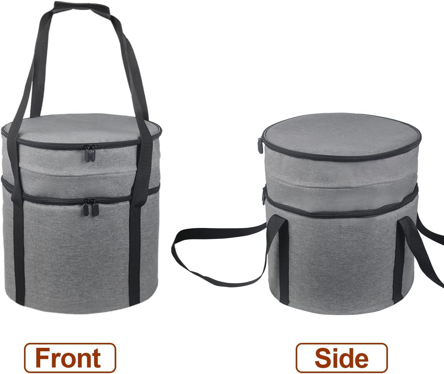 Carrying Bag for Instant Pot 3-6 Quart Pressure Cooker, 2 Layer Insulated Travel Case with Easy-Clean Lining,Thick Padded for Protection, Accessories for Instant Pot Pressure Cooker (Gray)