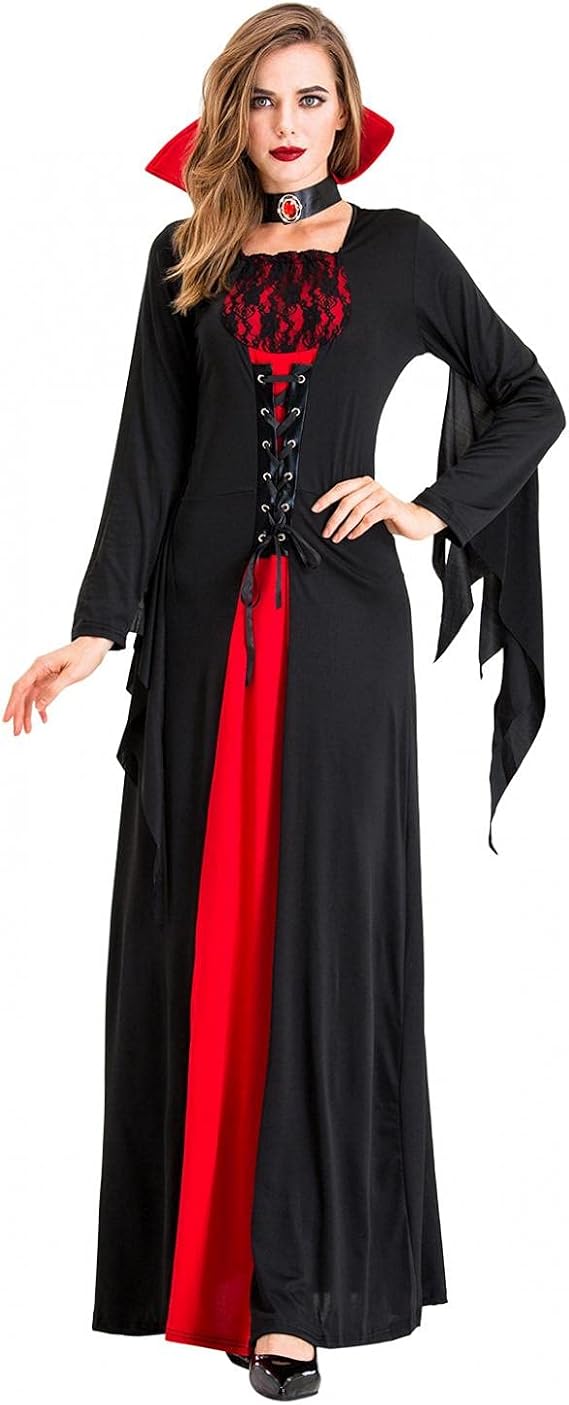 Amazon Co Jp Zaveiop ハロウィン ワンピース レディース 中世 長袖 ハロウィンコス お姫様 魔女 パーカーワンピース 貴族ドレス 復古風 ドレス レトロ風 ロングワンピース 仮装 大きいサイズ きれいめ 衣装 着痩せ フォーマル パーティードレス ホビー