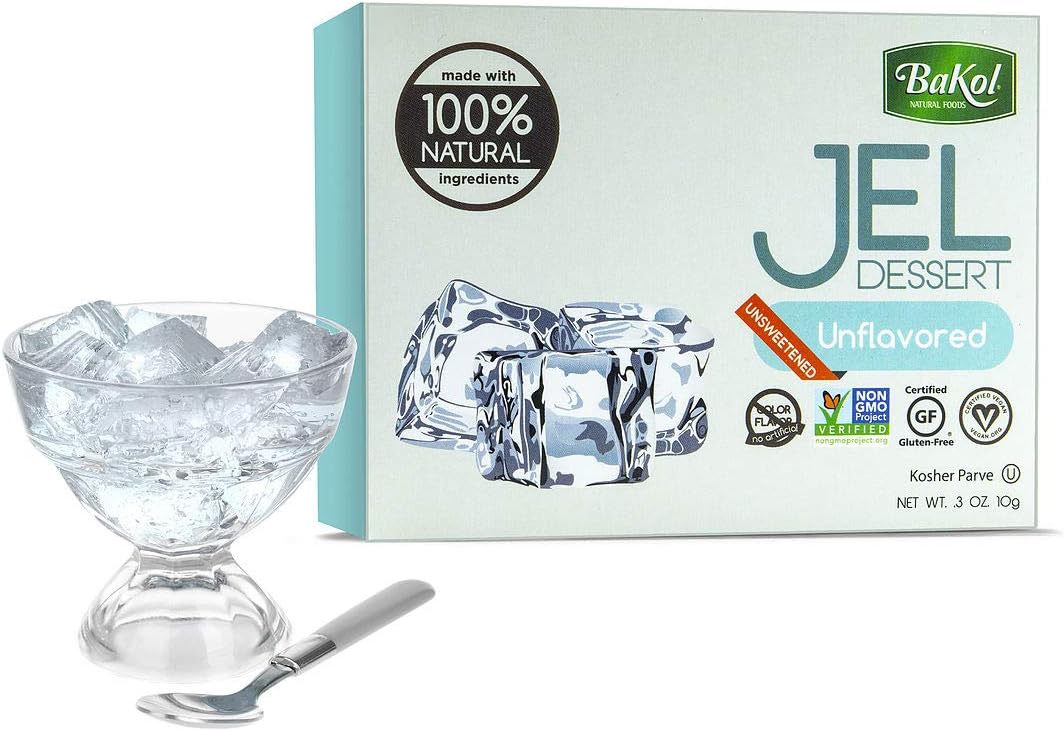 Bakol Jel Dessert - All Natural Vegan Dessert Mix - Kosher - Halal - No Artificial Sweeteners Flavors or Colors - Unflavored
