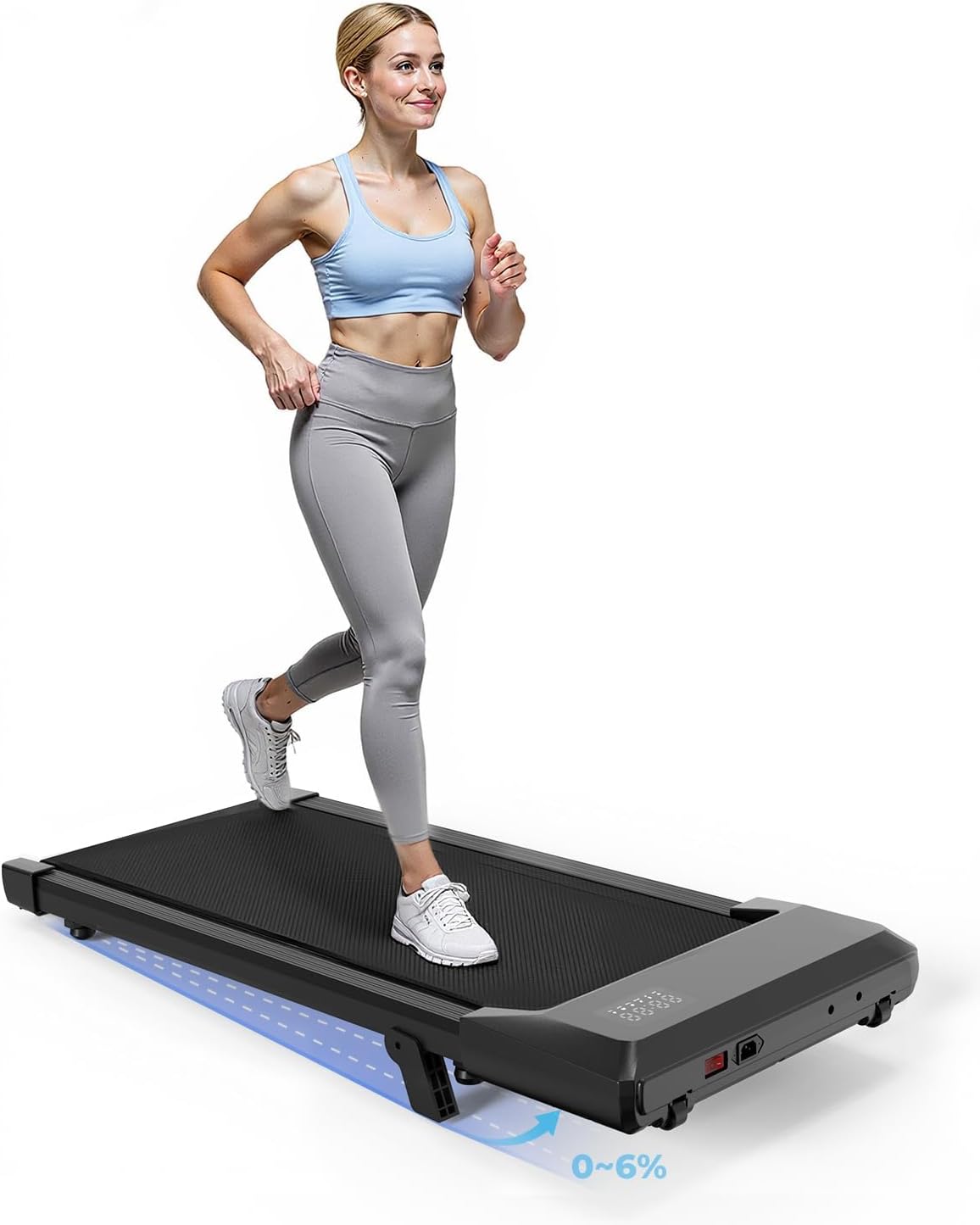Superun Walking Pad with Incline, Under Desk Treadmill, 3 in 1 Portable Treadmills for Home with Remote Control LED Display, 2.5 HP Quiet Mini Treadmill for Office Home Use, 300 Lbs Capacity