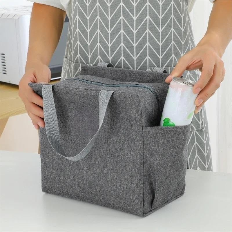 Borsa frigo Multifunzione di Grande capacità, Impermeabile, con Cerniera, Portatile, Termica, per Il Pranzo, per Donne, Porta Pranzo, Picnic