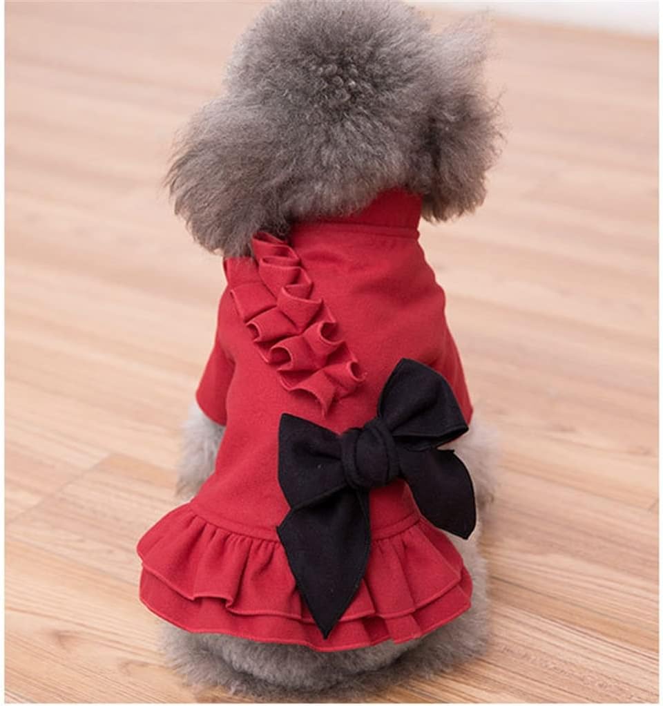 Dress Dog Clothes Thermal for Dogs Clothing Pet Outfits Small Cute Winter Warm Fashion Yorkies Print (Color : B Size : XXL Code) (B S code)