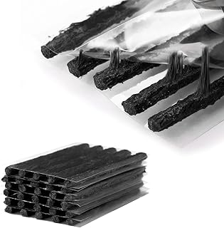 30 PCS Tire Repair Strings, 4" Heavy Duty Rubber Flat Tire Repair Sealing Strip Kit, Professional Tubeless Off-Road Tire Patch Plugs for Cars Bikes ATVs UTVs Wheelbarrows (Black)