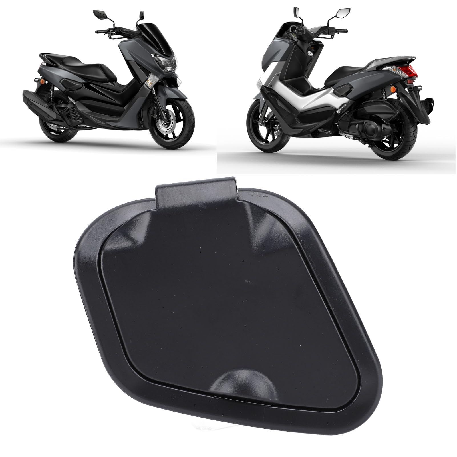 Tasca Laterale Moto Tasca Protettiva Resistente Alla Polvere Tappi Facili Installare Materiale ABS Resistente per NMAX125 NMAX155 NMAX V1 V2 (BLACK)