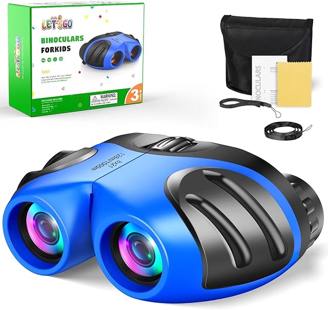 LET'S GO! Boys Toys age 3-6, kids Binoculars for Boys Easter Gifts for 4-12 Year Old Boys Toys for 3-12 Years Old Boys Kids Gifts for Boys Girls Age 3-9 Outdoor Toys for Boys Girls Age 3-12