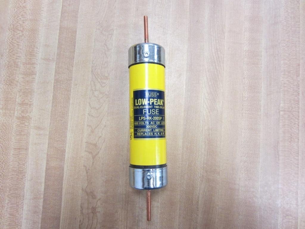 Bussman LPS-RK-200SP Low-Peak Dual Element, Yellow