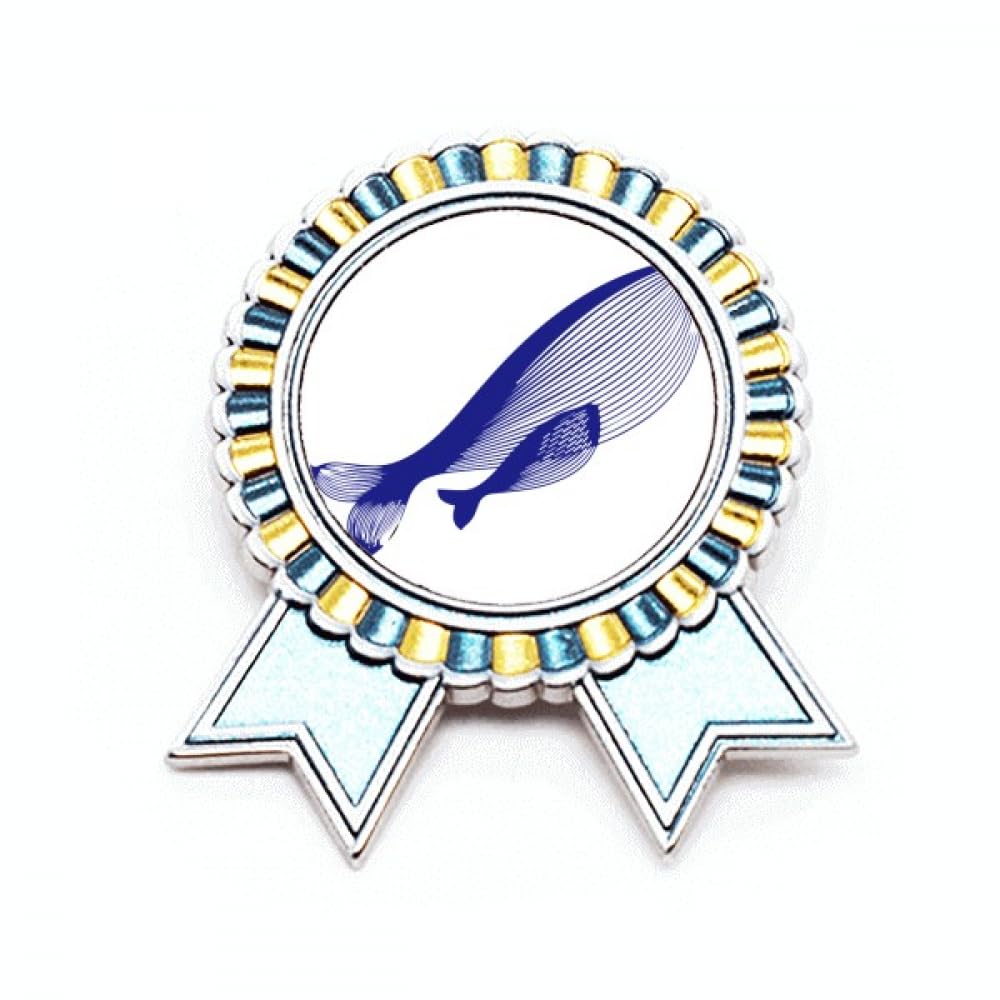 Broche Océan baleine bleue M métal idée cadeau anniversaire - 4