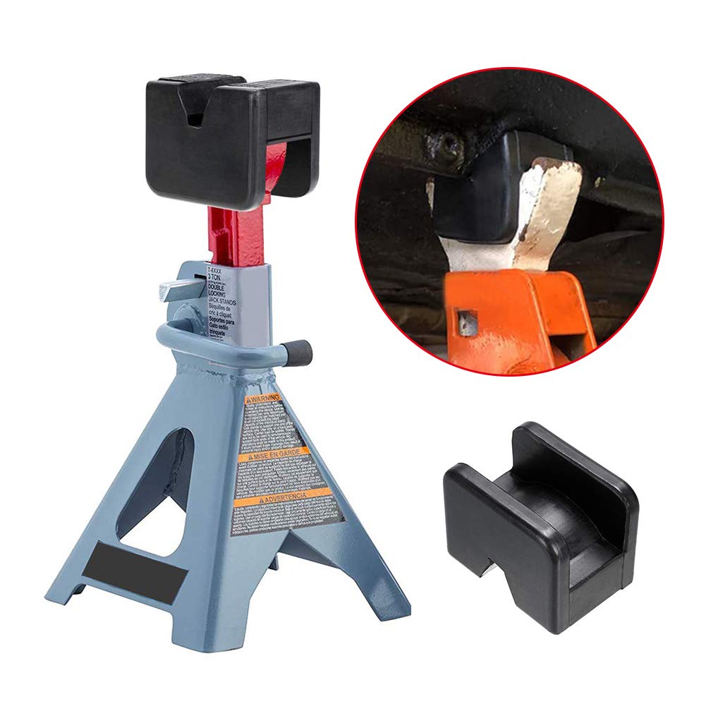YIXISI 2 PCS Rubber Jack Pad Adapter for for Jack Stand, Universal Rubber Slotted Frame Rail Pinch Weld Protector — view 4