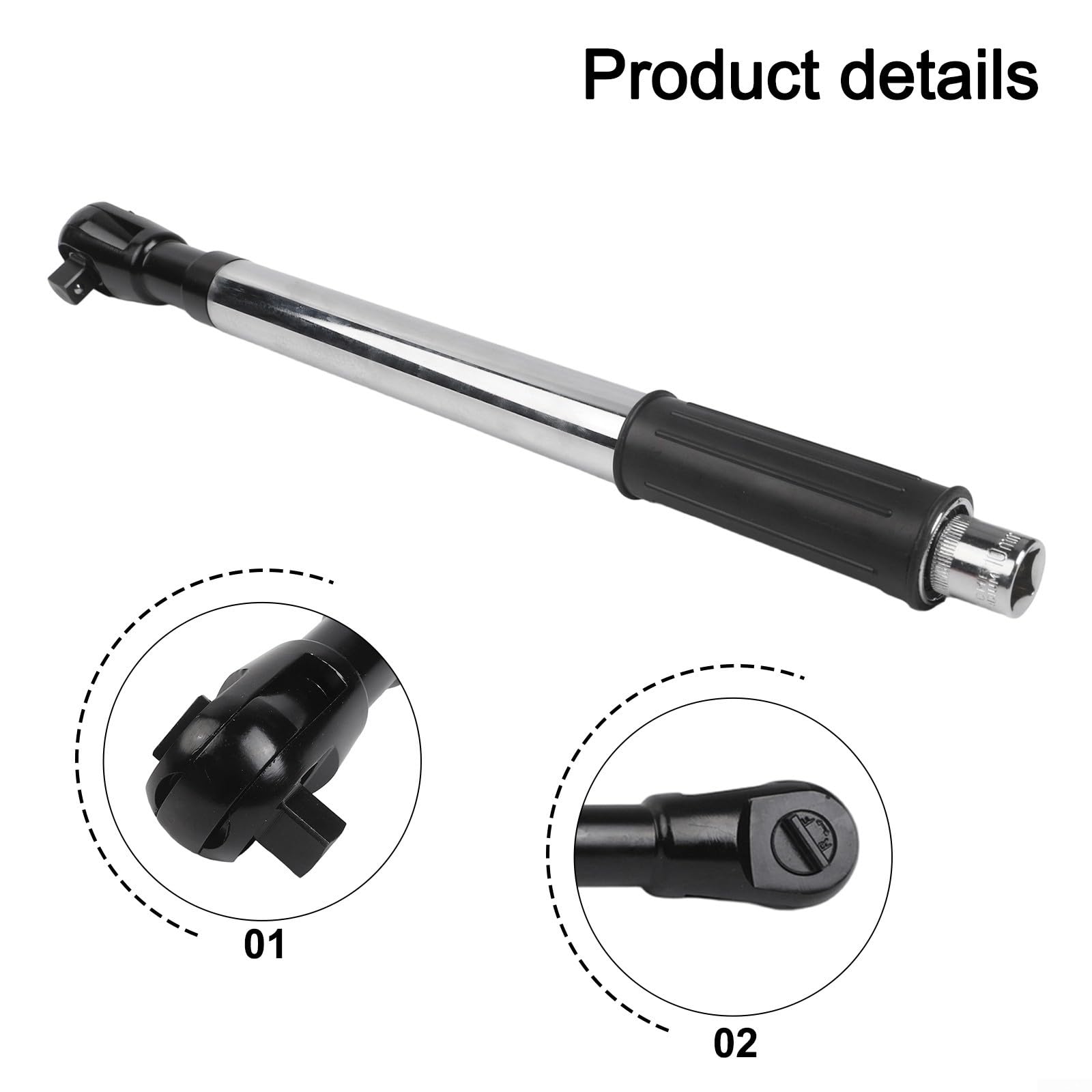 Clé à cliquet 1/2" - Clé à tête flexible pour réparation de plomberie - 435 mm de long