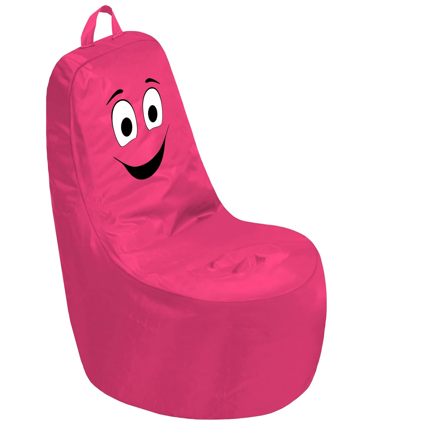 Cali Be Happy Sack Bean Bag Chair, Durable Coated Oxford Nylon Cover, Flexible Seating for Kids and Teens Furniture for Bedrooms, Library, Classrooms - Raspberry
