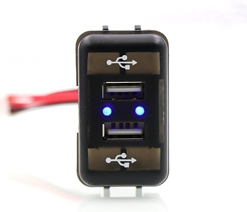 Miniatura 3 de Cargador de coche USB dual 5V 2.1A/2.1A Dual USB Power Socket para teléfono inteligente Ipad iPhone uso para Volvo FH FH12 (12V/24V)