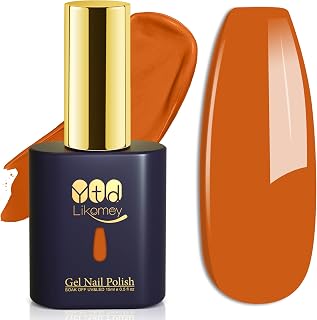 YTD Likomey Lively Orange Gel Nail Polish,15ml Salon Home DIY Manicure and Pedicure Fall Winter Soak Off UV Color Varnish,CS016