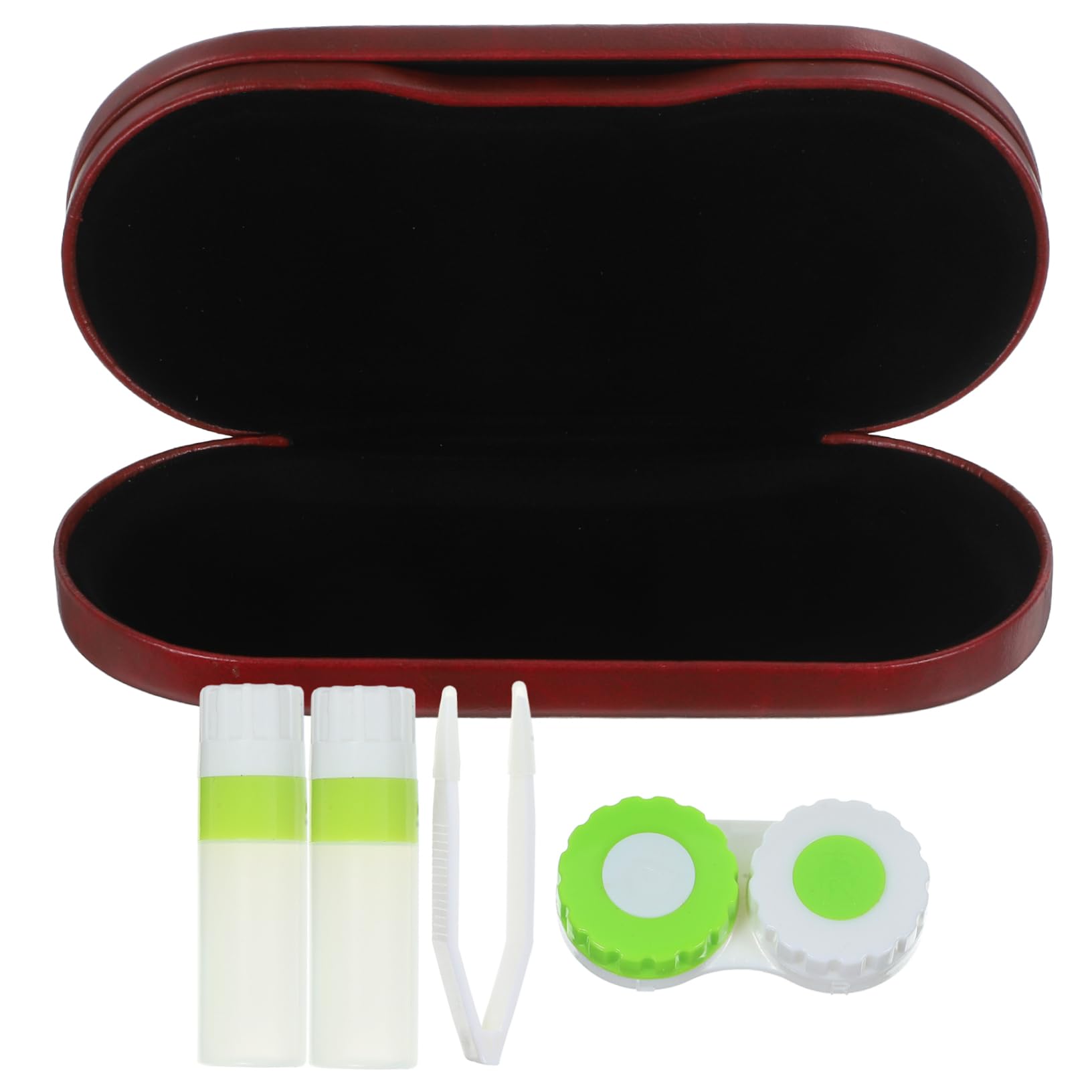 BESTYASH 4 Sätze Brillenetui Brillenbehälter Objektive Brillentrage-Organizer Gläser Fall Aufbewahrungsbox für Brillen Hartschalenetui für Sonnenbrillen Etui für Brillen Pu rot