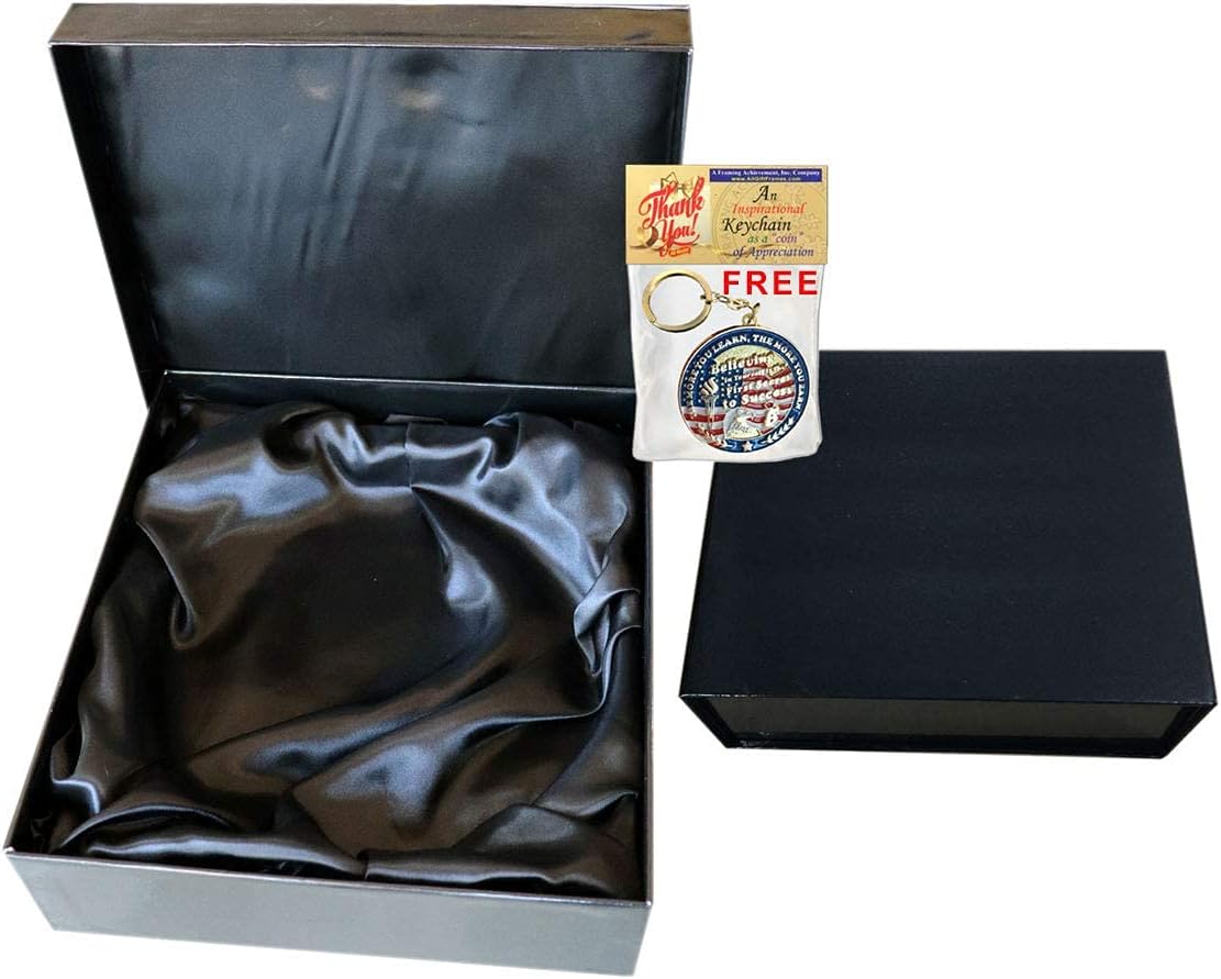 AllGiftFrames Large Table Personalized Glass Desk Clock Etching Black Engraved Gift Anniversary Retirement Award Service Graduation