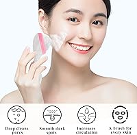 Vista 3 de Piyl - Cepillo exfoliante facial de silicona, cepillo de limpieza facial, paquete de 2 cepillos exfoliantes faciales, cepillo exfoliante facial