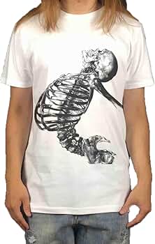 noremid ノーリミット ケンタウロス健太 ボーンT 骸骨柄　ホワイト S M NOREMID 骸骨tシャツ bone t ノーリミッド ケンタウロス健太