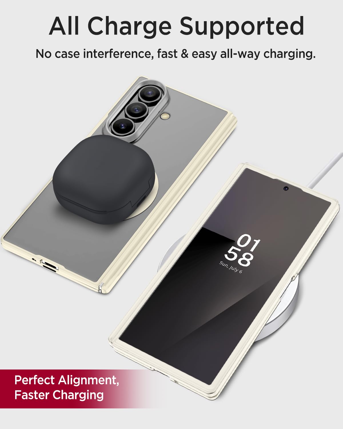 Miimall Custodia per Samsung Galaxy Fold 8Ultra per Mag Safe, [protezione cerniera] a prova di caduta, resistente, antigraffio, robusta, morbida e leggera, custodia protettiva per Fold Z8 Ultra 2026
