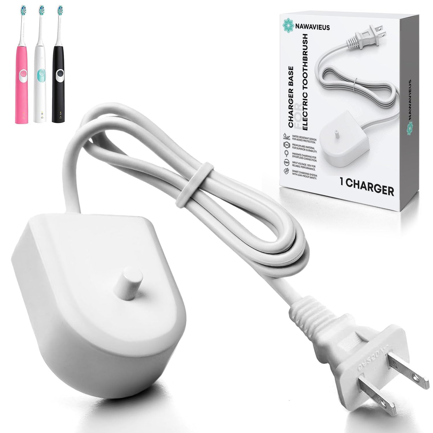 with Philips Sonicare Charger Base for Philips Sonicare Toothbrush 4100 Protective Phillips Sonicare Electric Toothbrush Charger replacement HX6100 / HX3000 / HX6000 / HX8000 / HX9000 Series