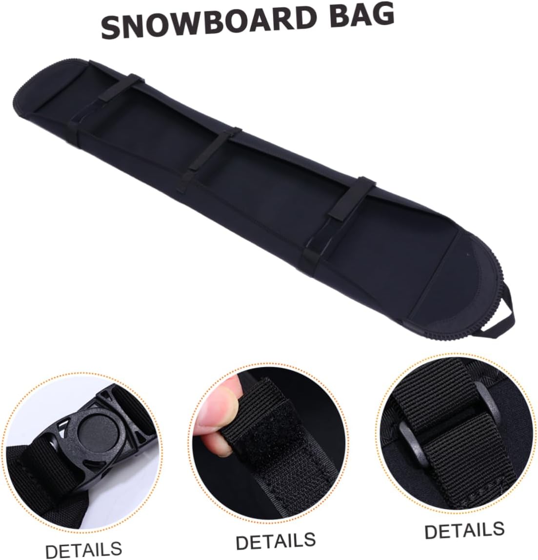 BESPORTBLE Elegant Snowboard Cover Case Long-lasting Material Easy Wash Snowboard Bag for Ski Gear