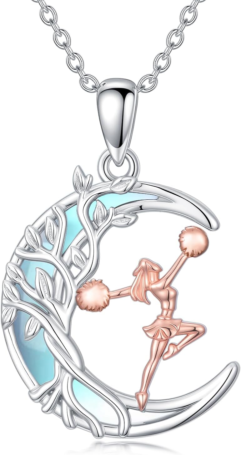 Runner Volleyball Tennis Basketball Soccer Necklace for Women Girls 925 Sterling SIlver Inspirational Pendant Jewelry for Sports Lovers Gifts