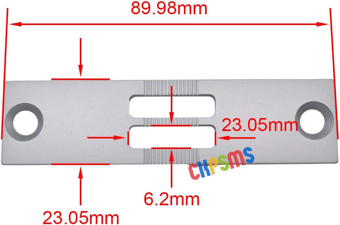 CKPSMS Brand - 1SET #GC867-DNP+GC867-DFD Needle Plate & Feed Dog Compatible with DURKOPP Adler 867 Double Sewing Machine (8MM Needle Size)