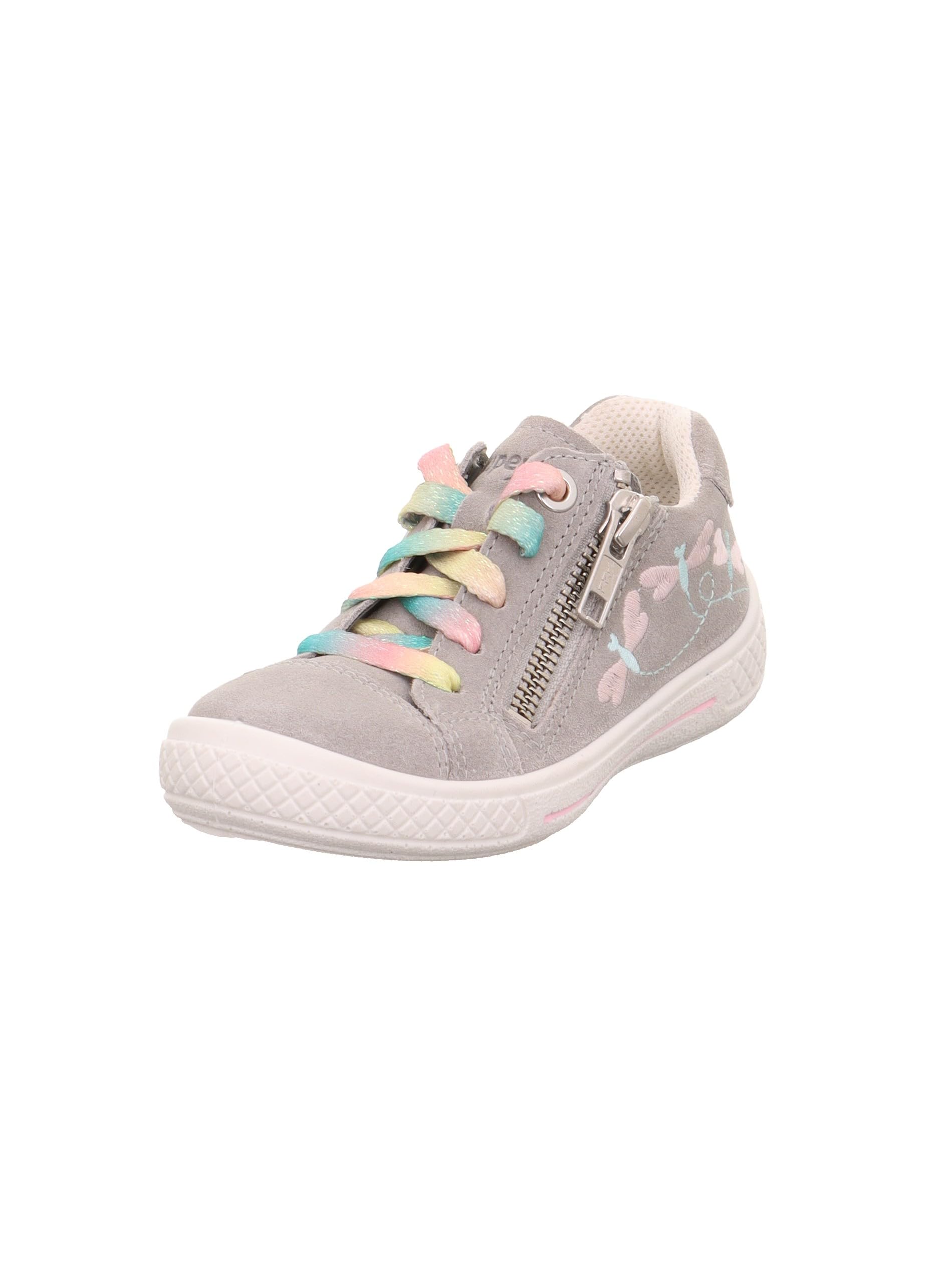 Superfit Girl's Tensy Sneaker, Grey Pink 2500, 8 UK Child