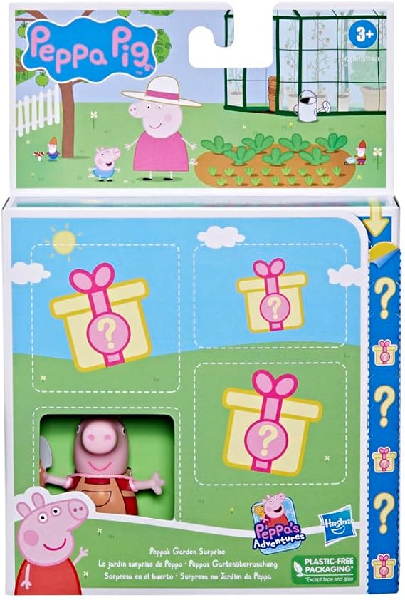 Peppa Pig Peppas Adventures Peppas Garden Surprise Figure and Accessory Set, Preschool Toy for Kids Ages 3 and Up