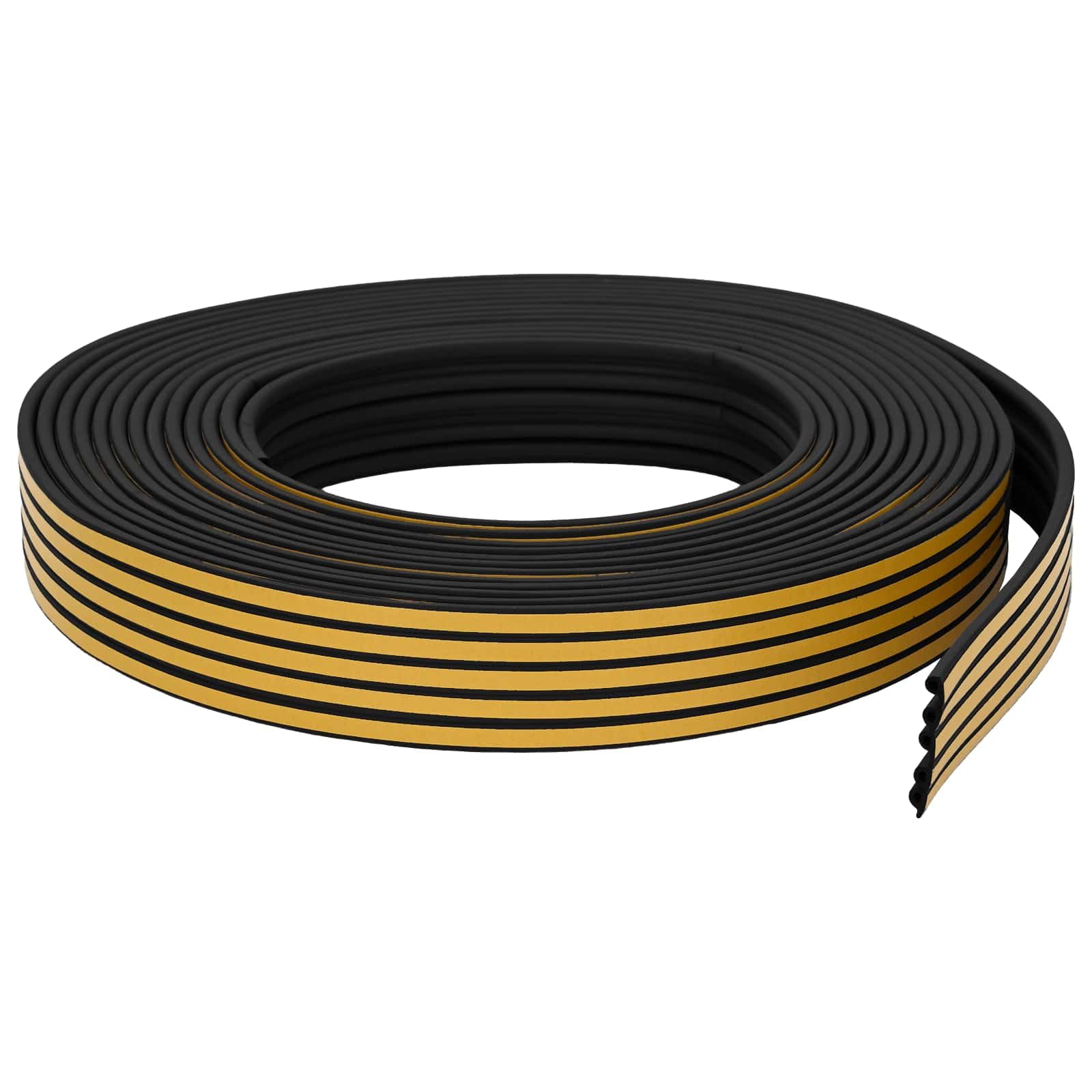 Guarnizione finestra autoadesiva nera 9 x 6 mm 100 m EPDM