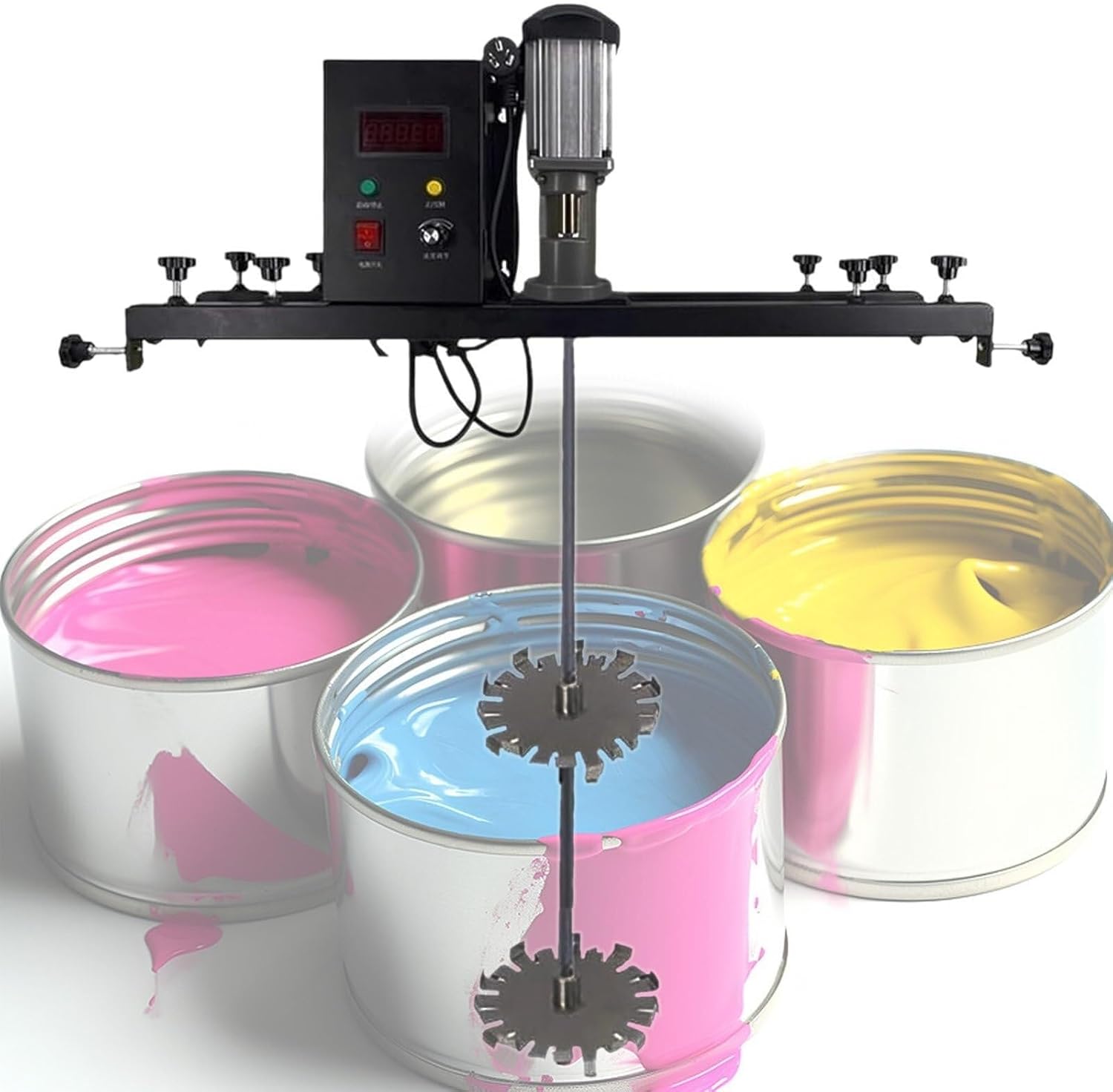 IBC Air Agitator 980W, Paint Mixer, IBC Agitator, 0-3000 Rpm Speed, 400Mm Blade Diameter, 1000L Mixing Capacity, Suitable for Paint, Glue, Resin, Washing Powder(Package a)