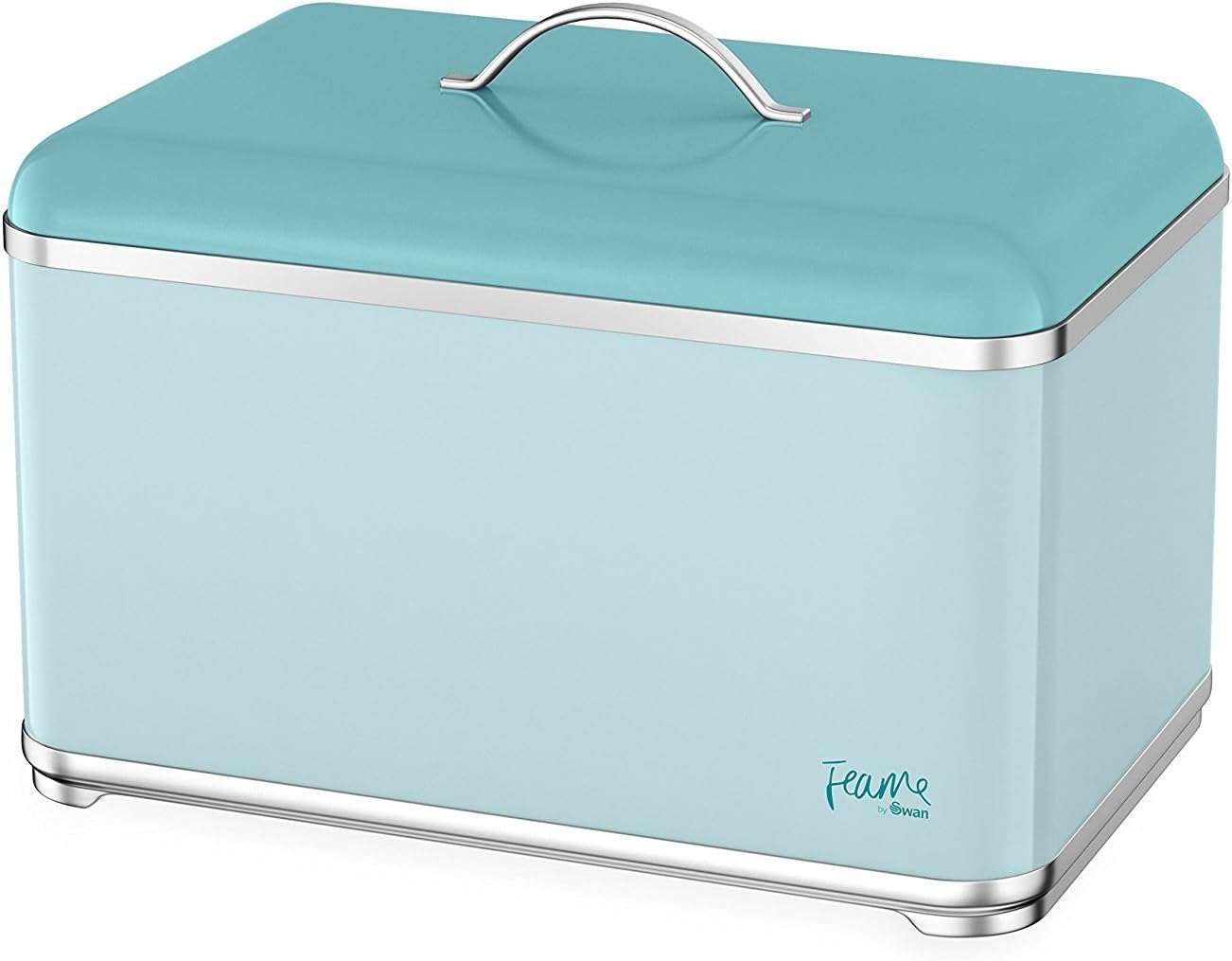 Swan Bread Bin, ColourCoated, Iron Body, Peacock Amazon.co.uk Home