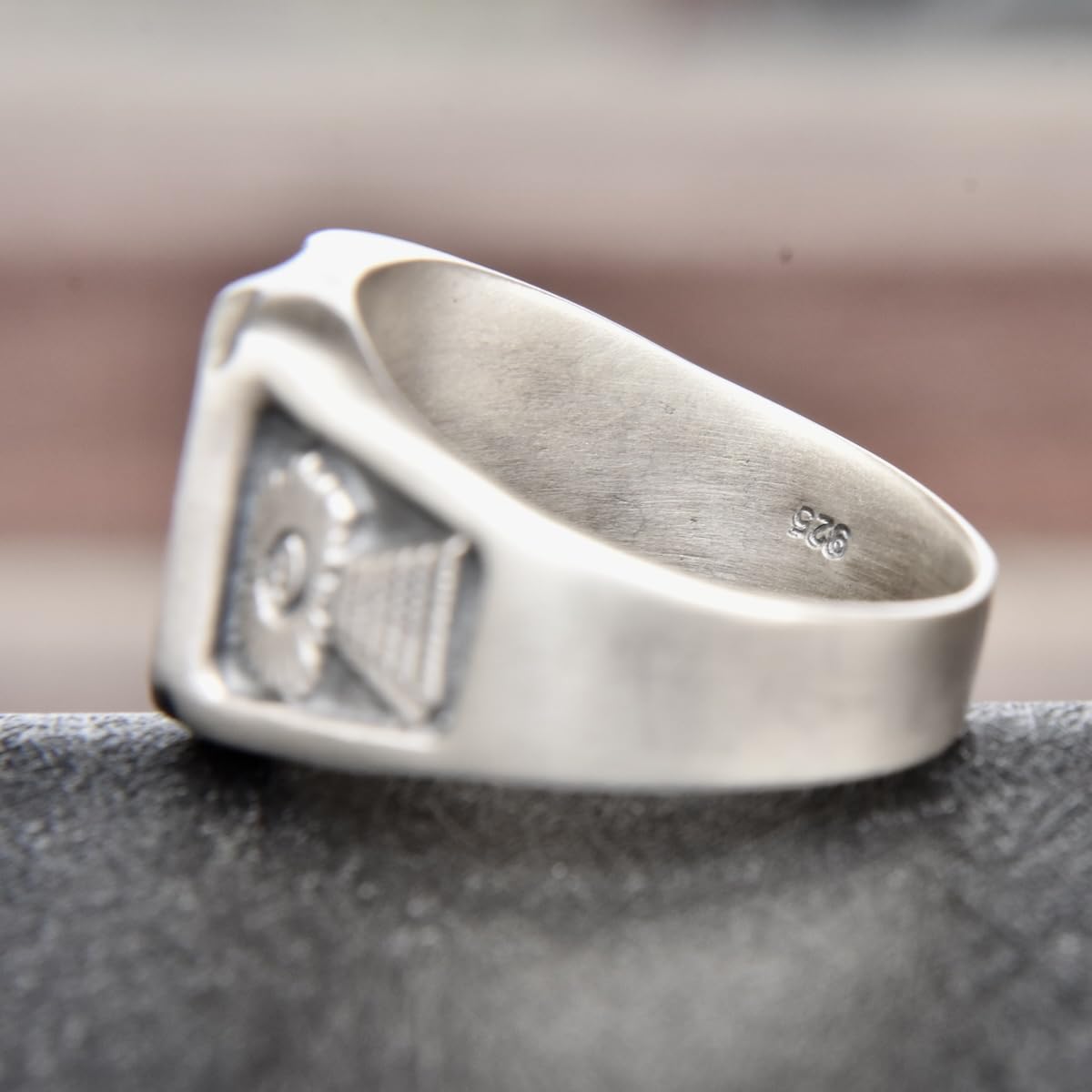 silverzone77 Freimaurer Ring Sterling Silber 925 Handmade Schmuck Juwelen