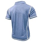 Men's Casual Polo Shirts Classic Short Sleeve Basic Button T-Shirt Lightweight Cotton Golf Tops with Pocket - Image 3