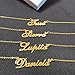 A168A Fuck Custom Name Necklace Customized Personalized Plated Name Necklace for Mother Daughter Christmas New Year Gold