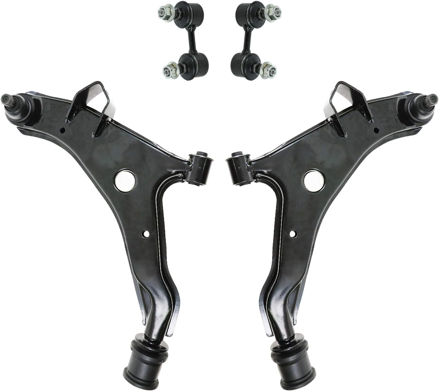 TRQ Front Suspension Kit Control Arm with Ball Joint Sway Bar Stabilizer Link Compatible with 90-94 Eagle 89-94 Mitsubishi Plymouth MI4510100 MI4510101 MI4511100 MI4511101