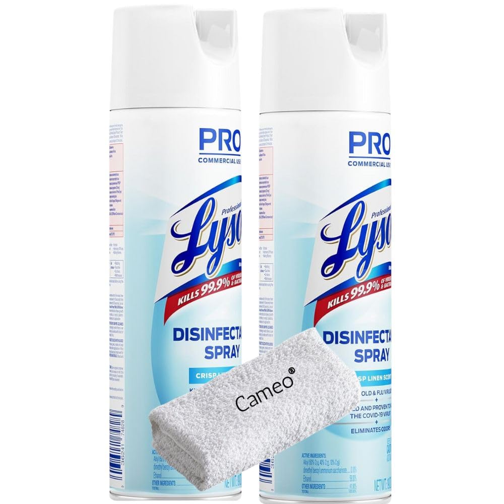 Professional Disinfectant Spray, Crisp Linen - 19oz (2-Pack)