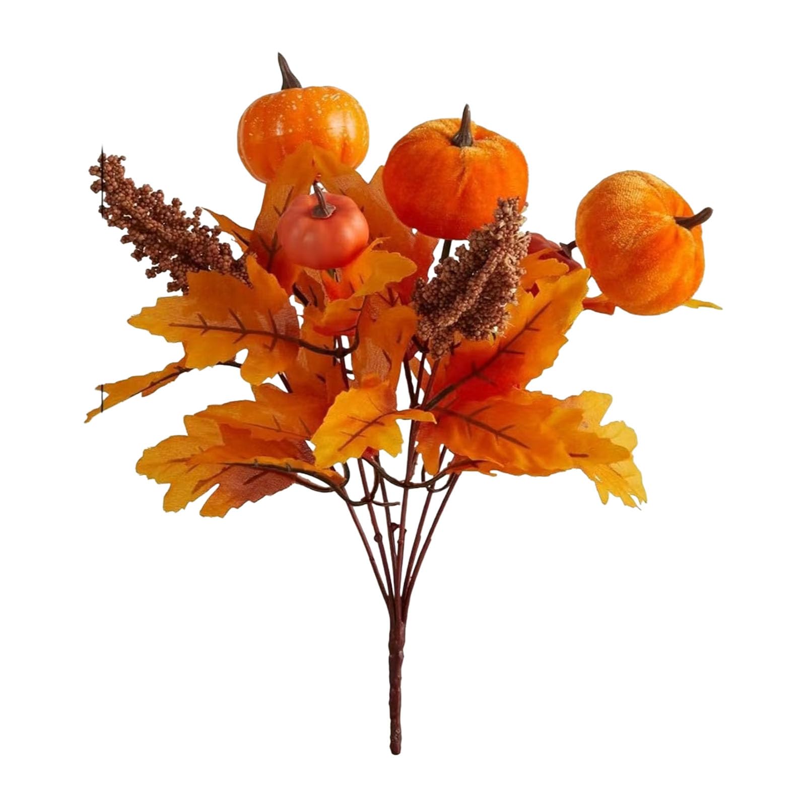 HDOYTXXM Cyclical Pumpkin Arrangement Decorative Piece Soft Velutinous Faux Plane Leaves Spume Craft for Fall Harvest Halloween Thanksgiving Table Highlight Cyclical Table Deck